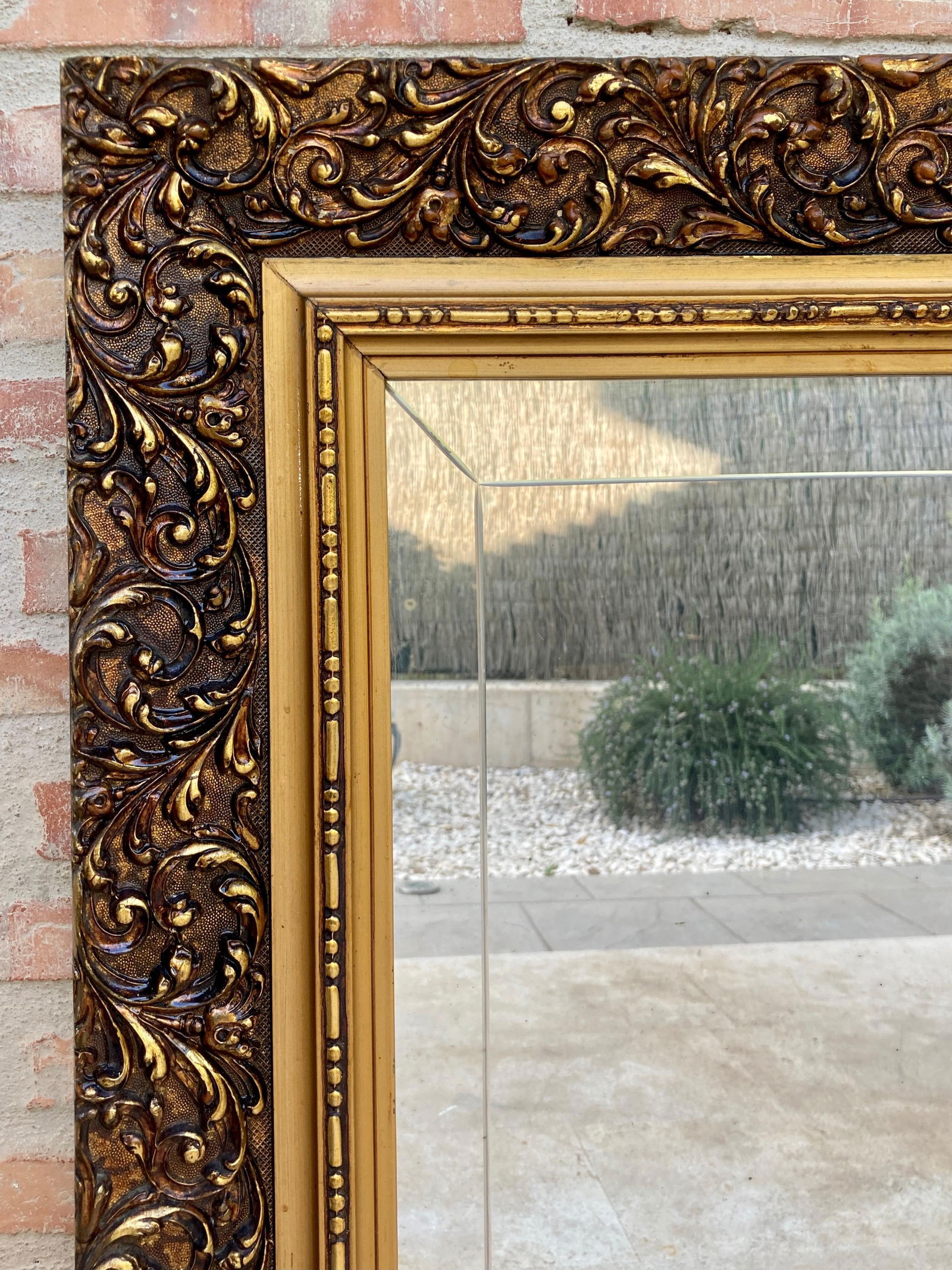 Vintage French Mirror with Gold Frame - 2