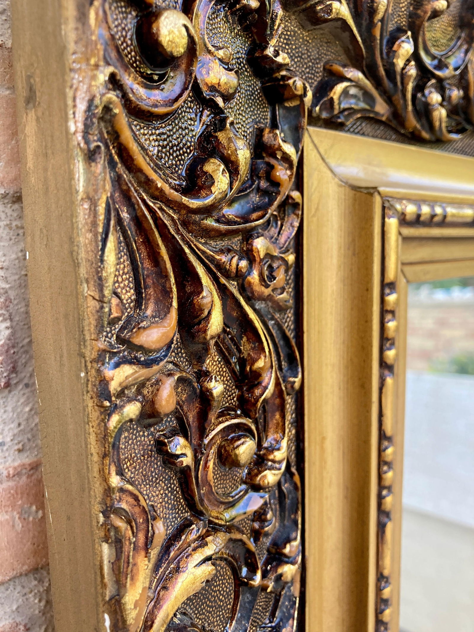 Vintage French Mirror with Gold Frame - 6