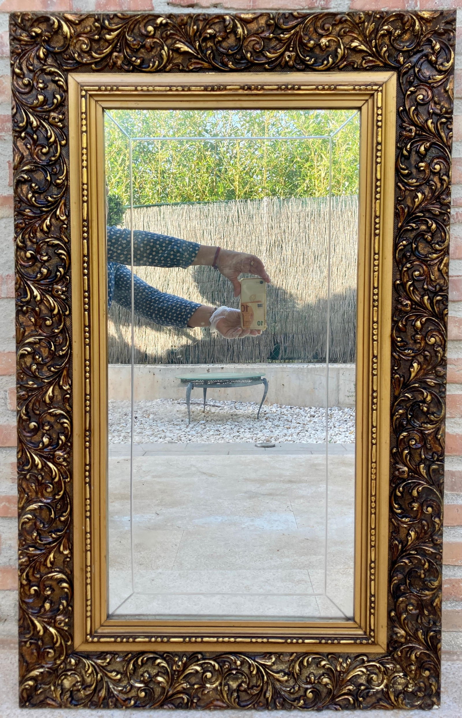 Vintage French Mirror with Gold Frame - 9