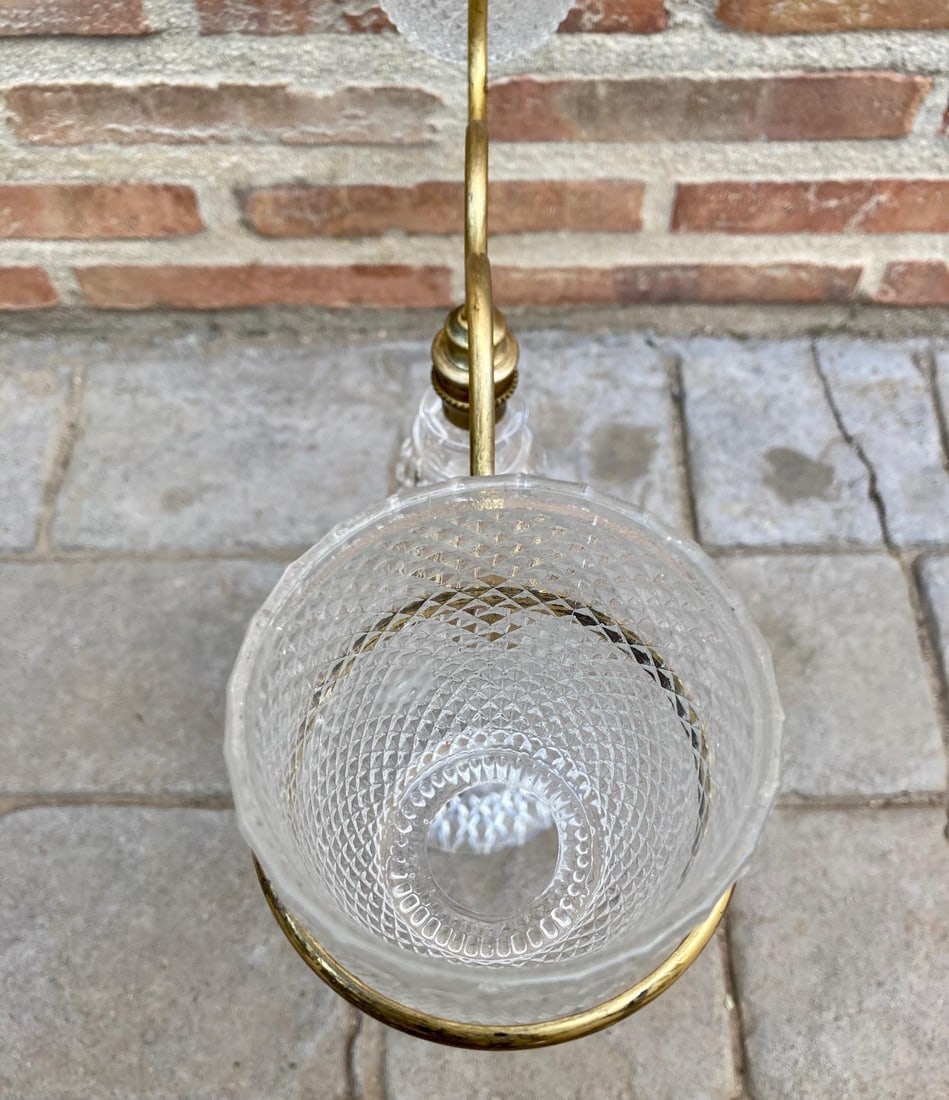 Late XIX Victorian Cut Glass Candleholder in Brass from Cricklite Clarke Trade - 2