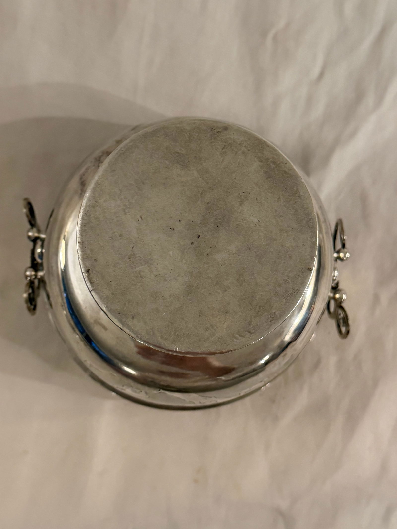 Antique Chinese Silver Huoguo Incense Burner – Floral Etched Design - 12