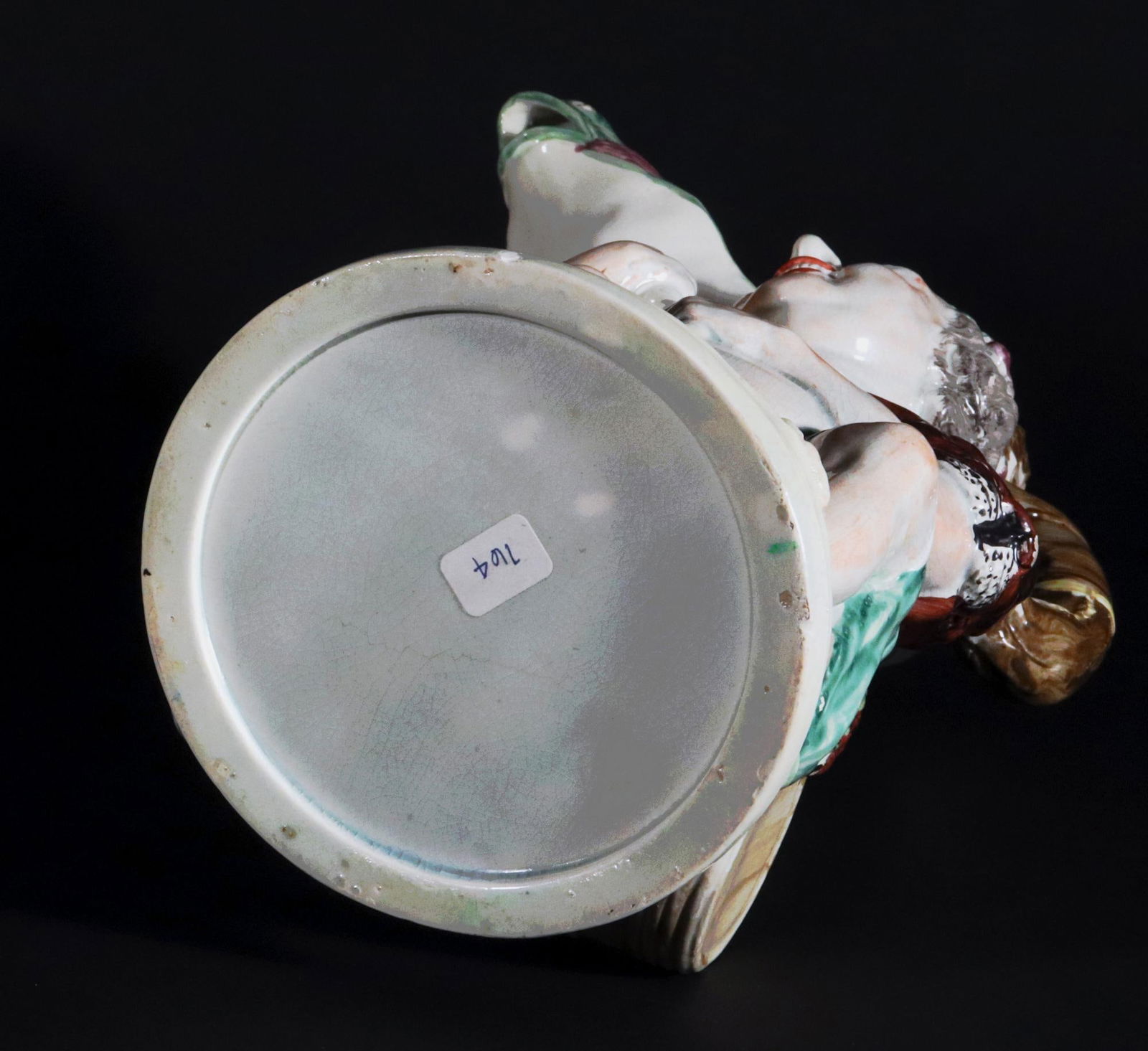 English Staffordshire Pearlware Pottery Large Bacchus Jug - 11