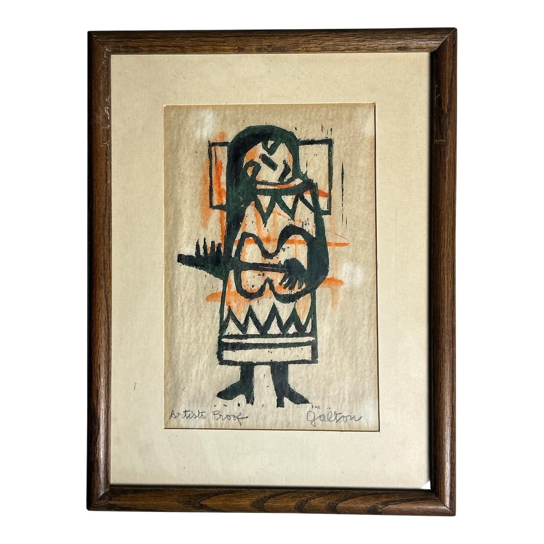 Vintage Herta Galton Signed Artist Proof: Framed artist proof from Herta Galton- A Vienna, born artist that fled the Holocaust. This is one of three of her artist proofs I own. Condition: Alterations: Original Condition Unaltered