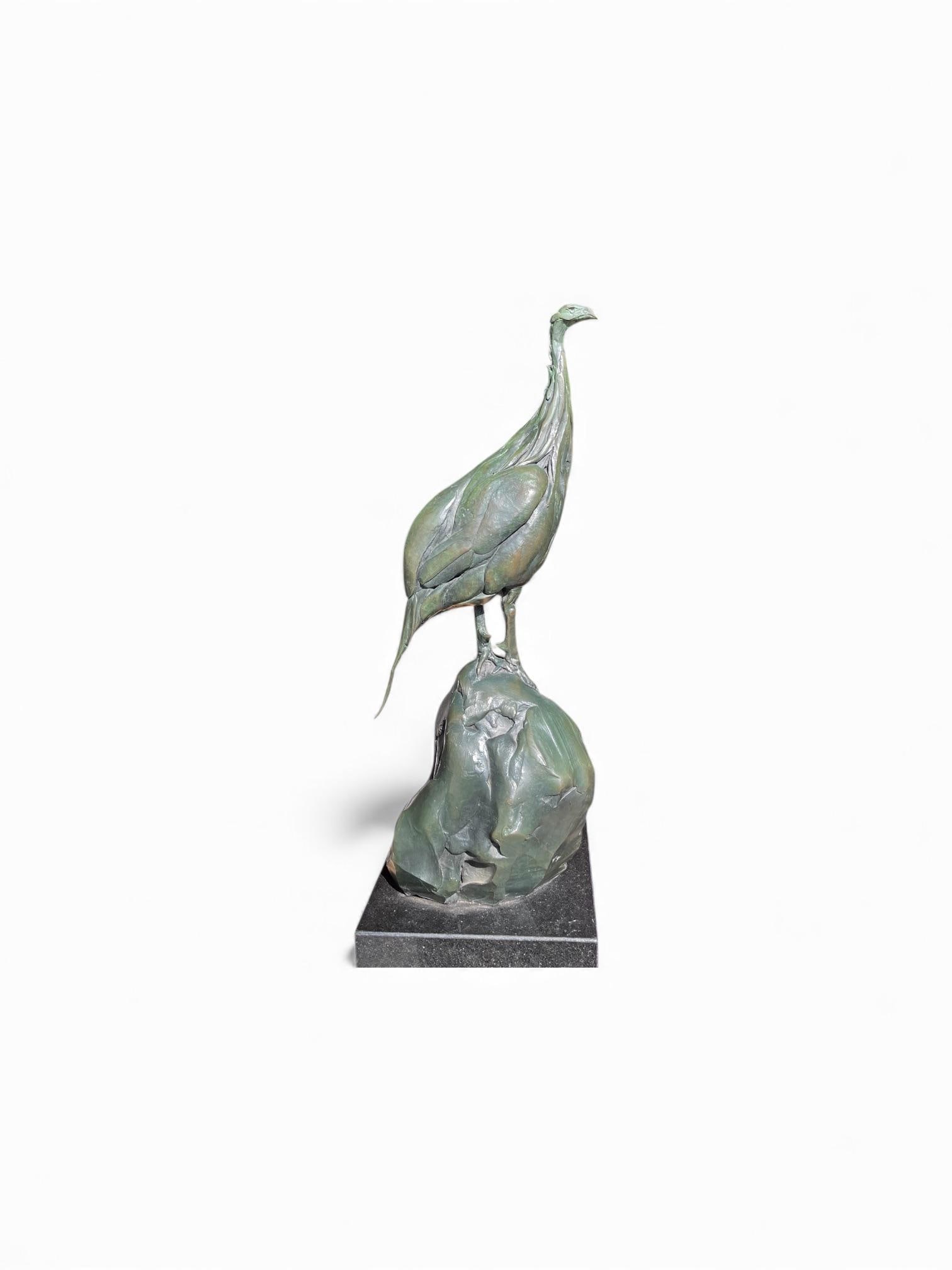 1980s Bart Walter's (American 20th Century ) Bronze Turkey Sculpture on Marble Pedestal. Signed 1 - 3