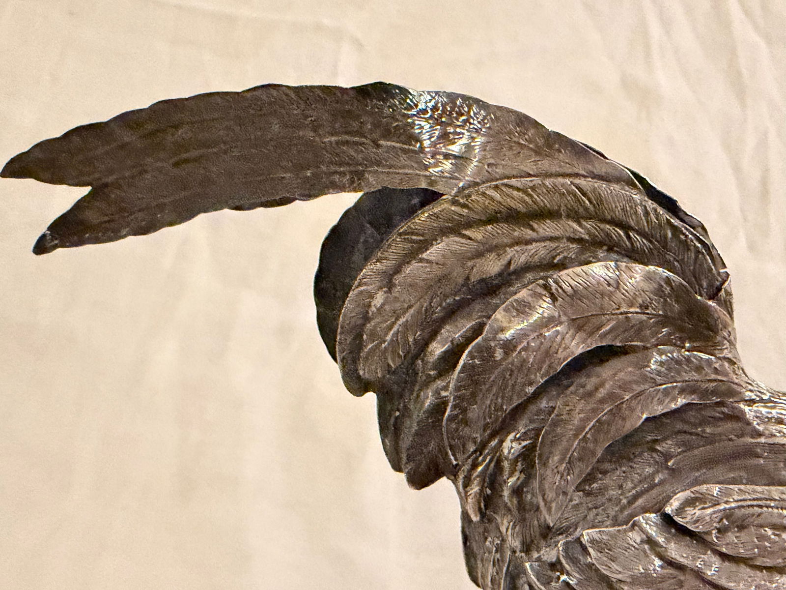 Mid-20th Century Spanish 915 Silver Chicken Figurine With Detailed Feather Work - 9