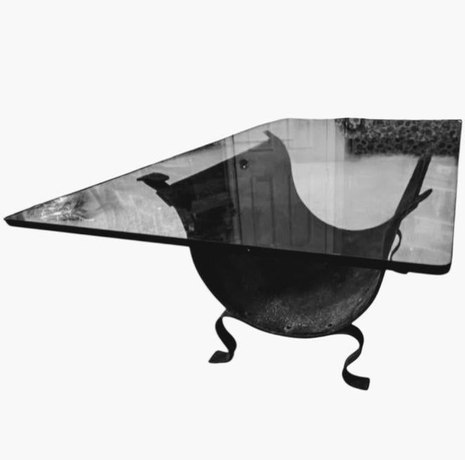 Vintage Elegance: A 1950s Spanish Wrought Iron Coffee Table - 4