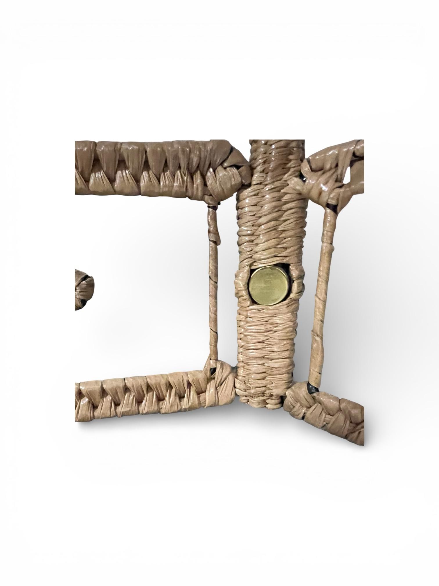 Mario Lopez Torres Rattan, Cockatoo Floor Lamp - Hollywood Regency , Signed - 12