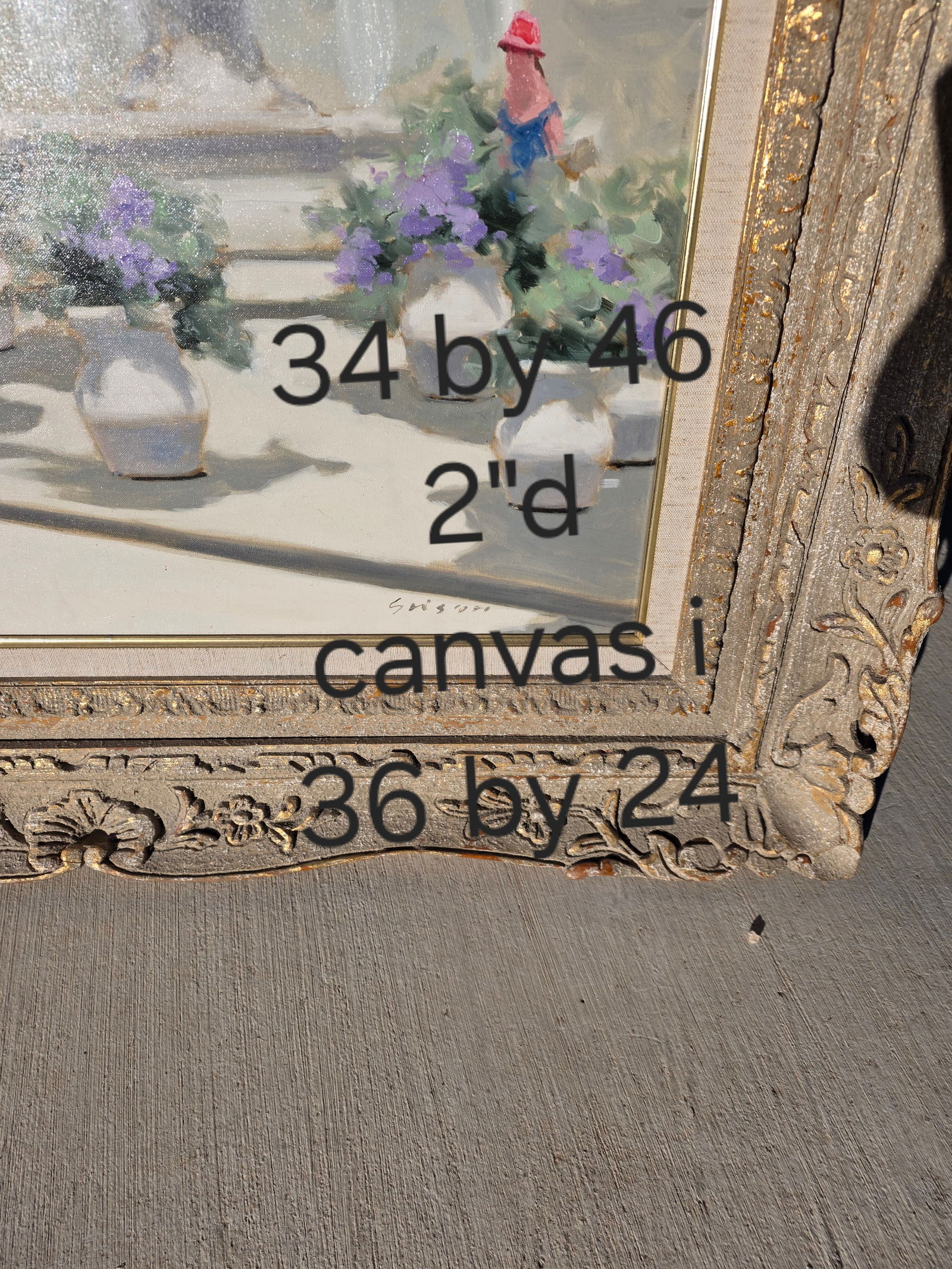 Andre Gisson Impressionist Painting of a Fountain in a Park - 4