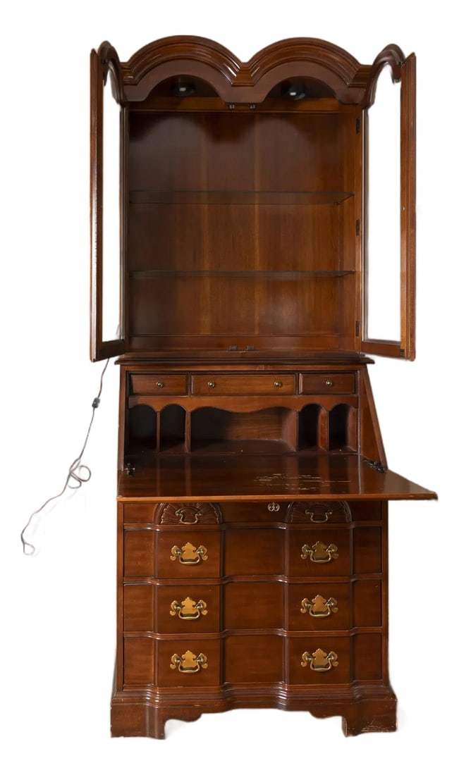 Mid 20th Century Secretary Desk With Bookcase (1 of 2)