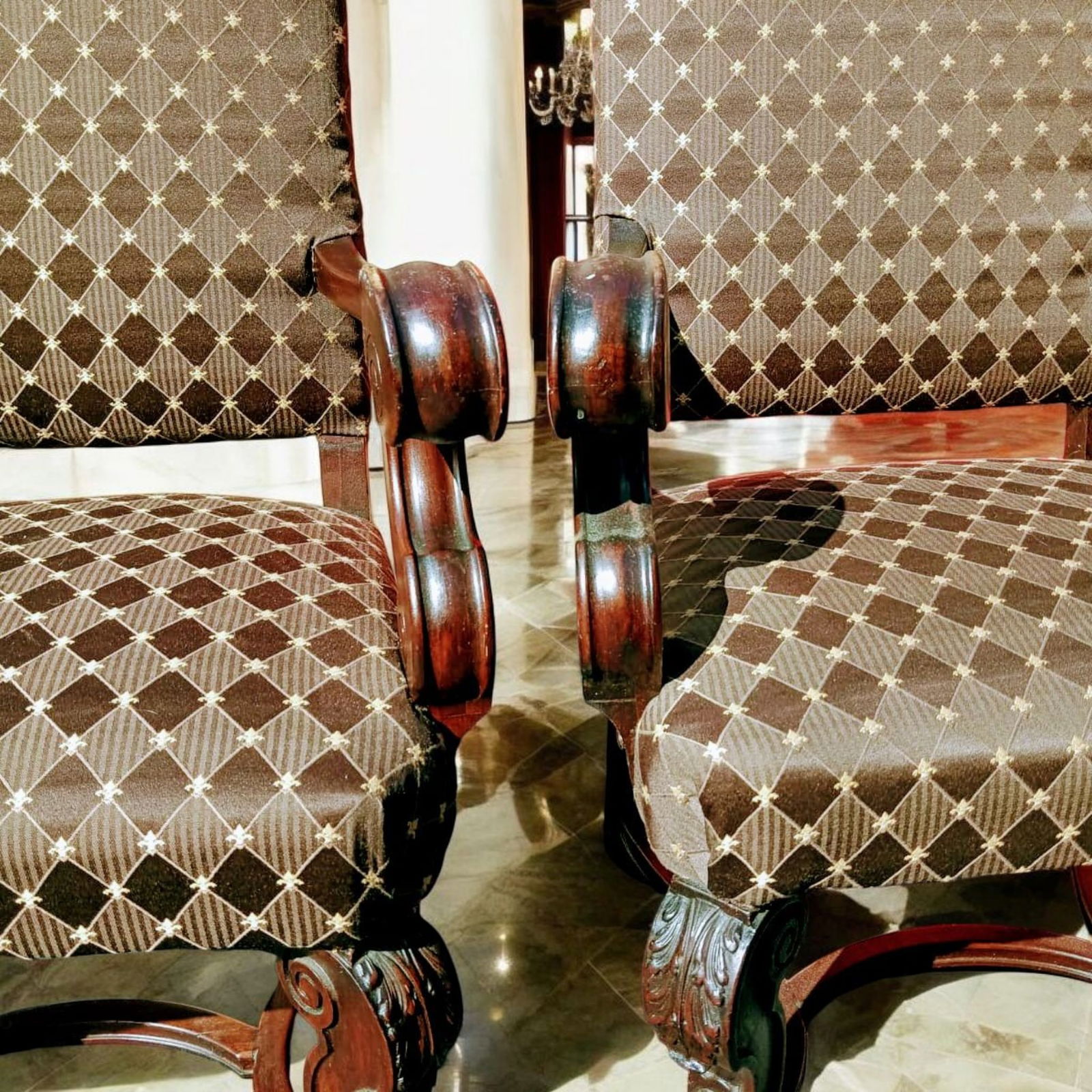 1950s Stunning Pair of Louis XIV Style Armchairs - 3