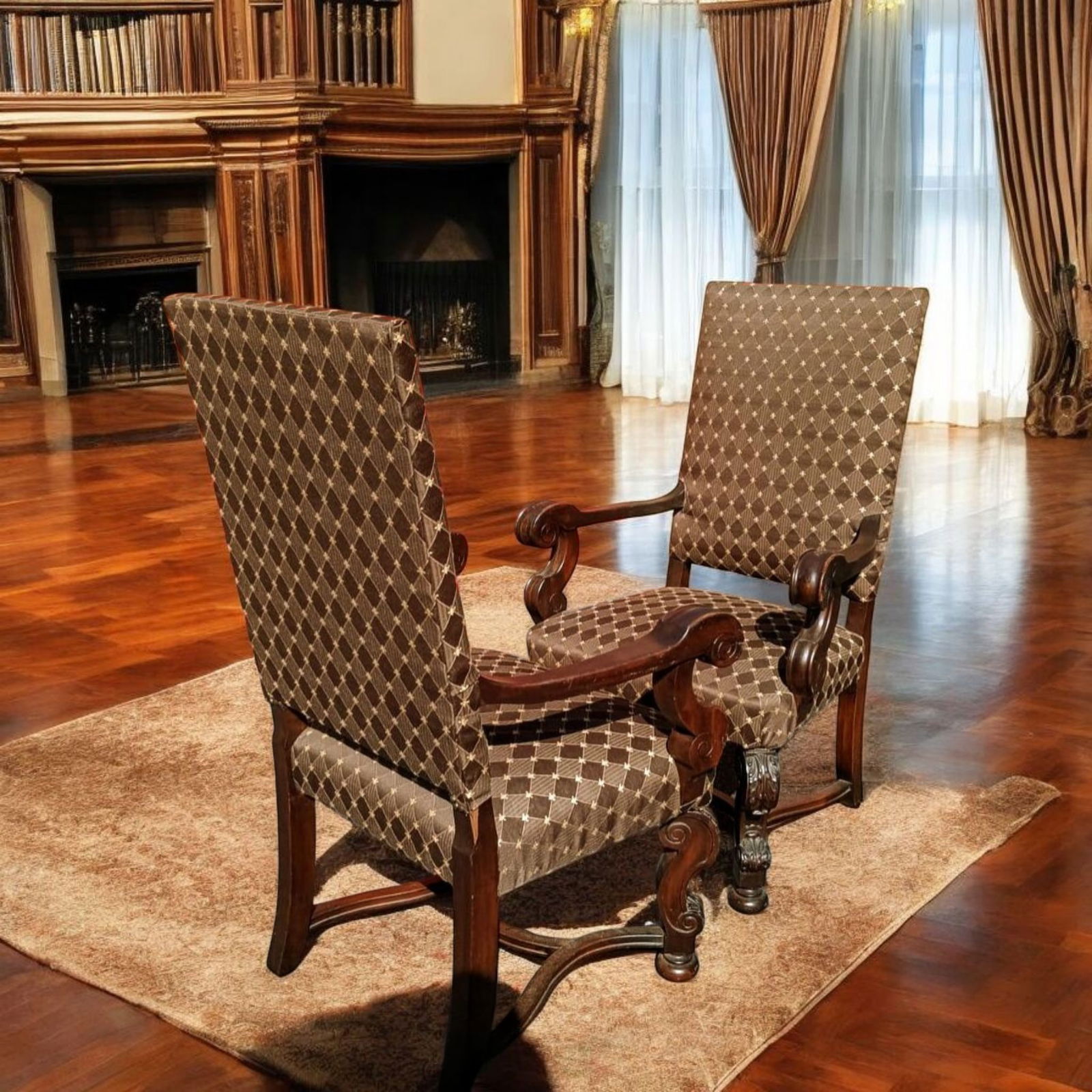 1950s Stunning Pair of Louis XIV Style Armchairs - 6
