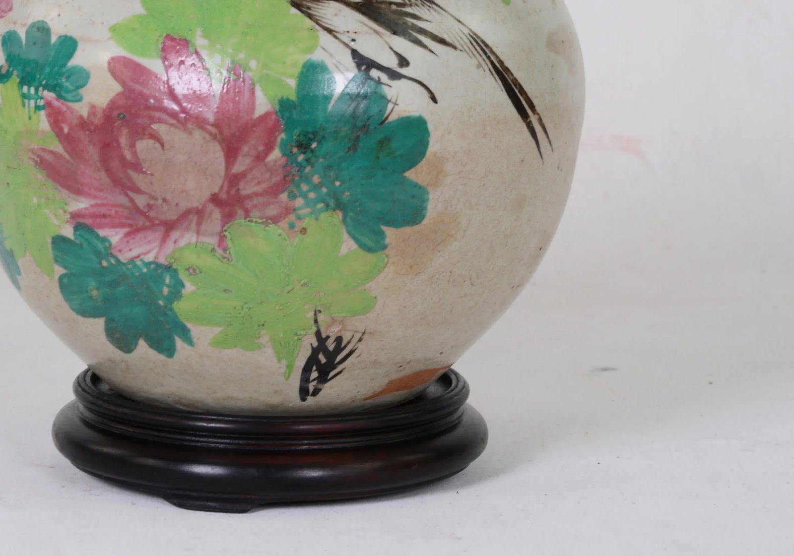 Chinese Antique Famill Rose Porcelain Vase Table Lamp - 3
