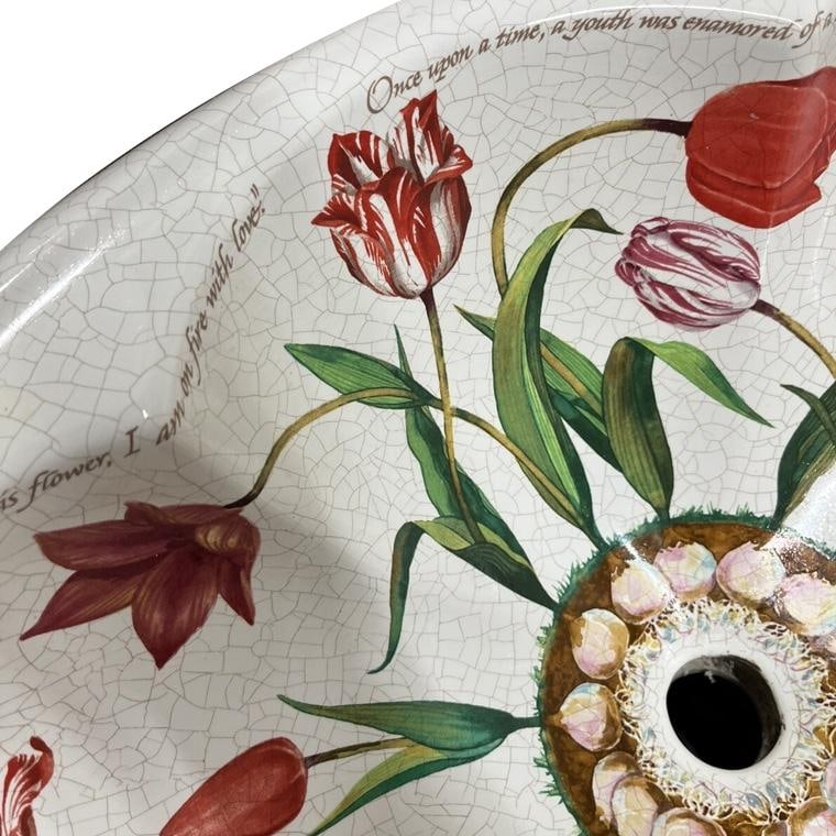 1990's Kohler Artist Edition - Fables and Flowers Cantata Countertop Sink - 2