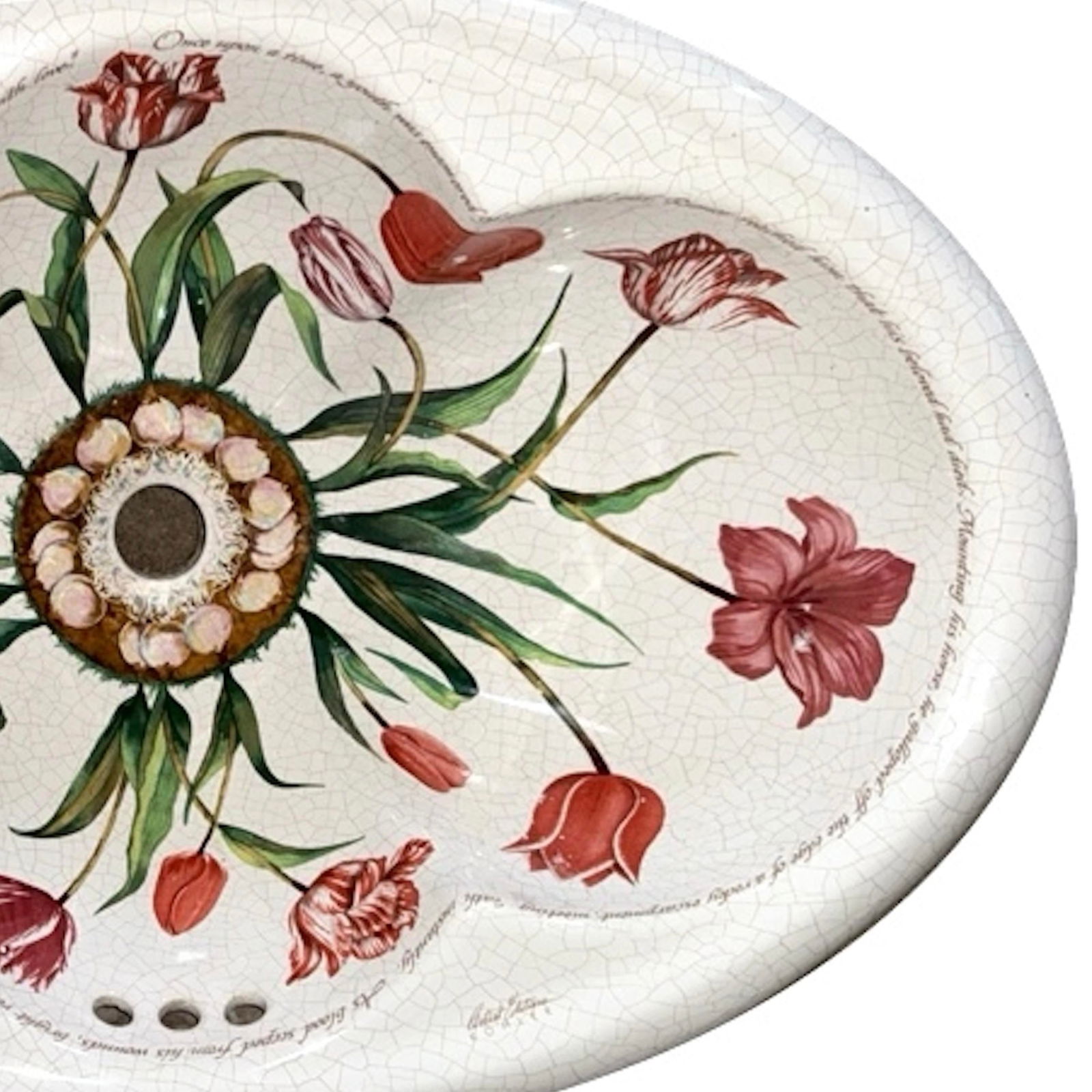 1990's Kohler Artist Edition - Fables and Flowers Cantata Countertop Sink - 5