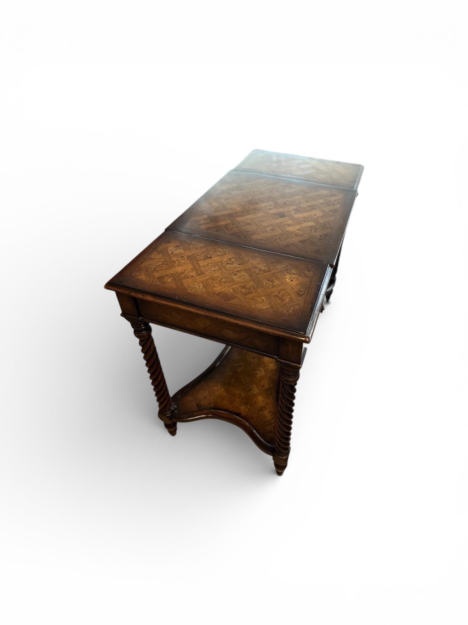 Vintage Bombay Company Parquetry Game Table - 10