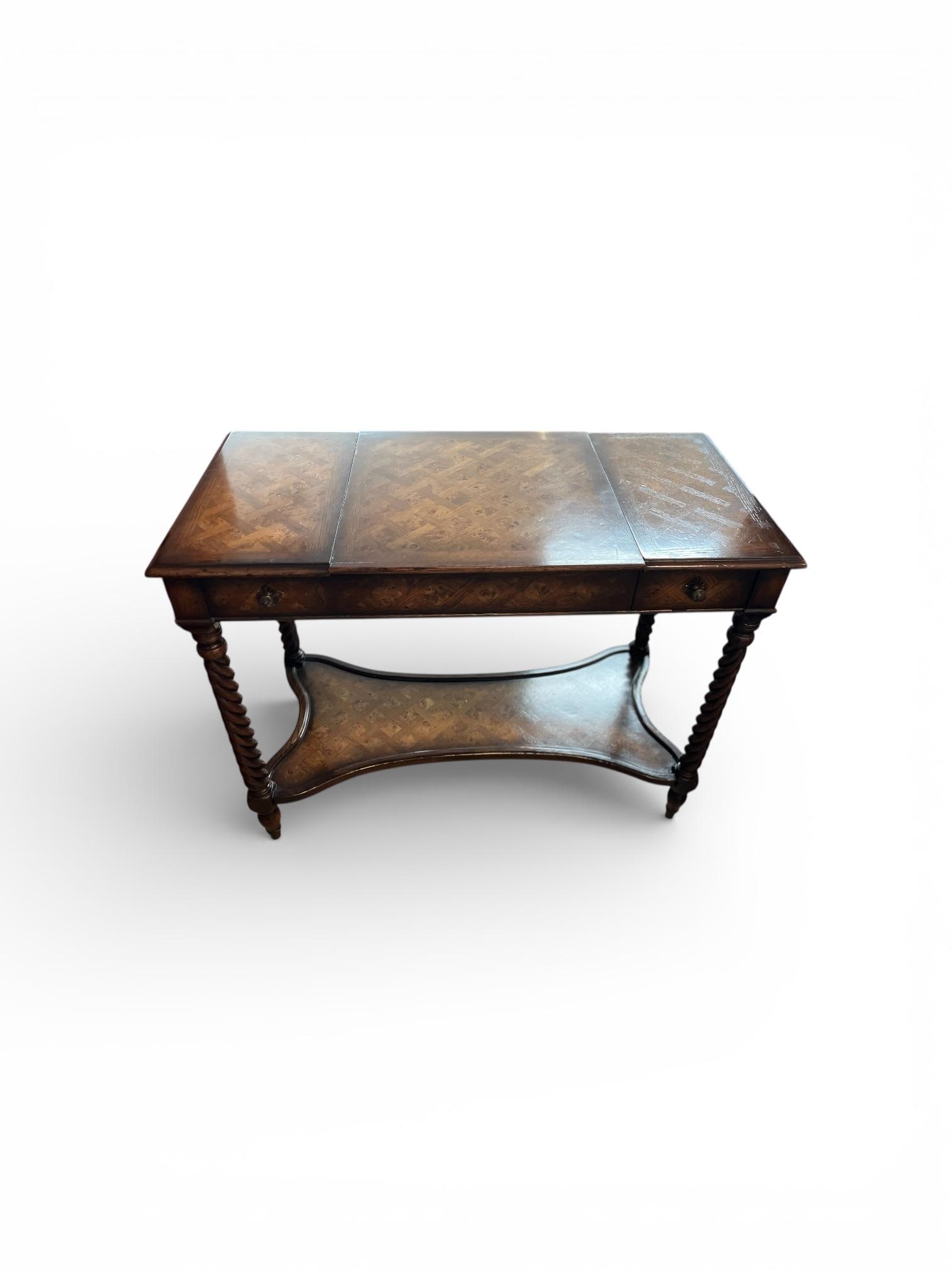Vintage Bombay Company Parquetry Game Table - 11