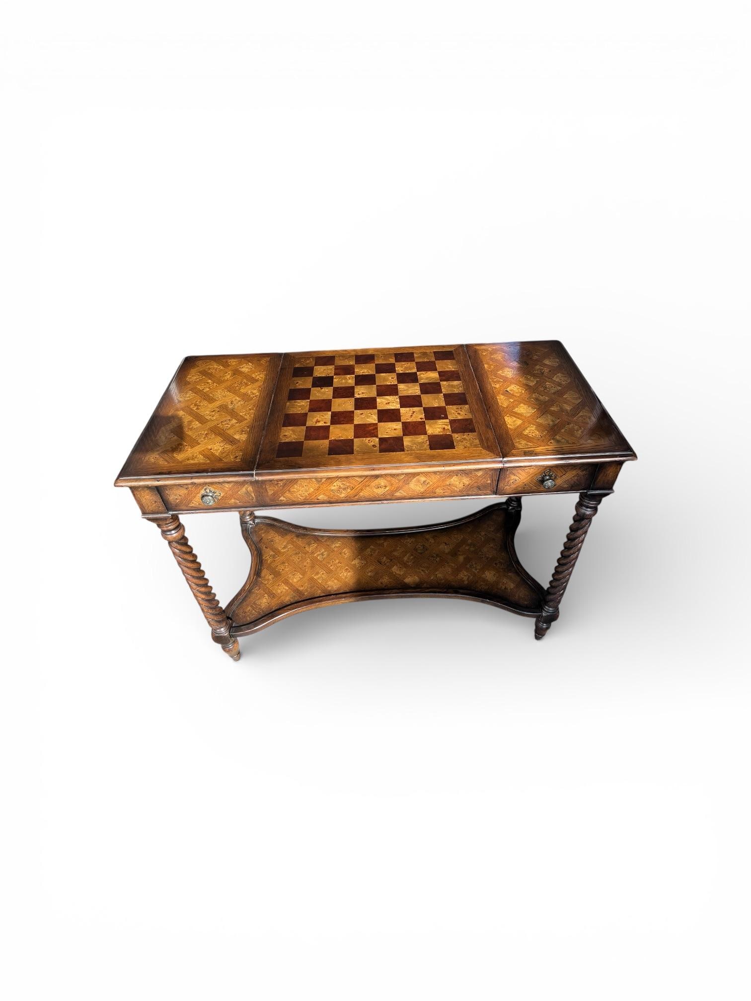 Vintage Bombay Company Parquetry Game Table - 6