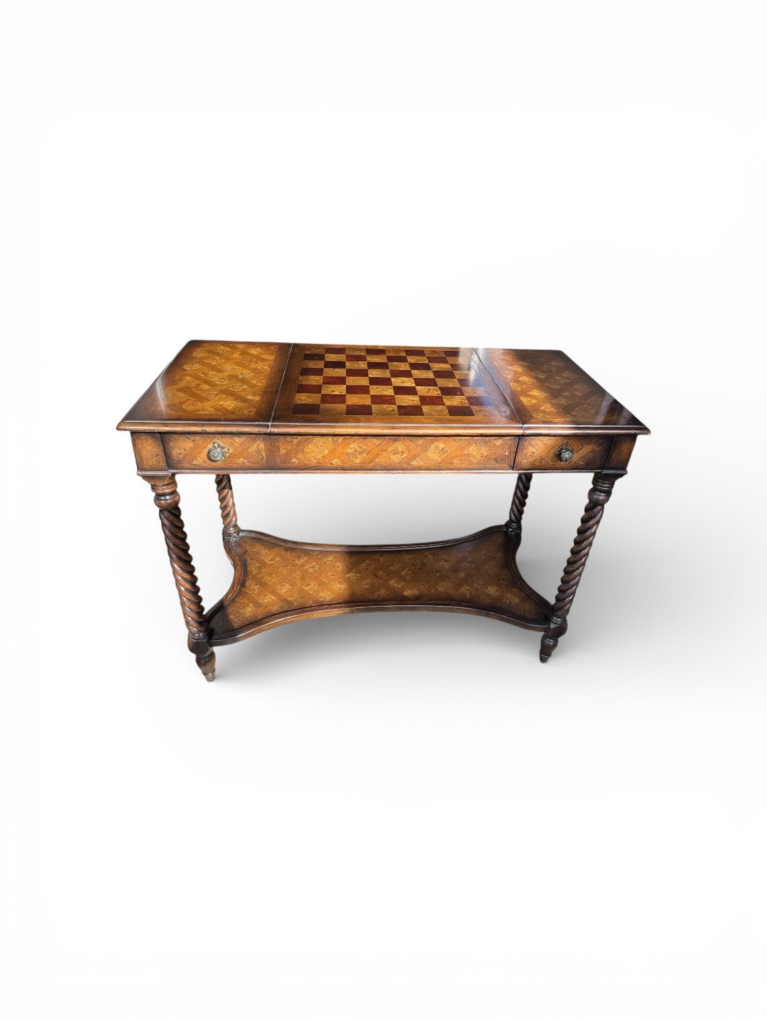 Vintage Bombay Company Parquetry Game Table - 8