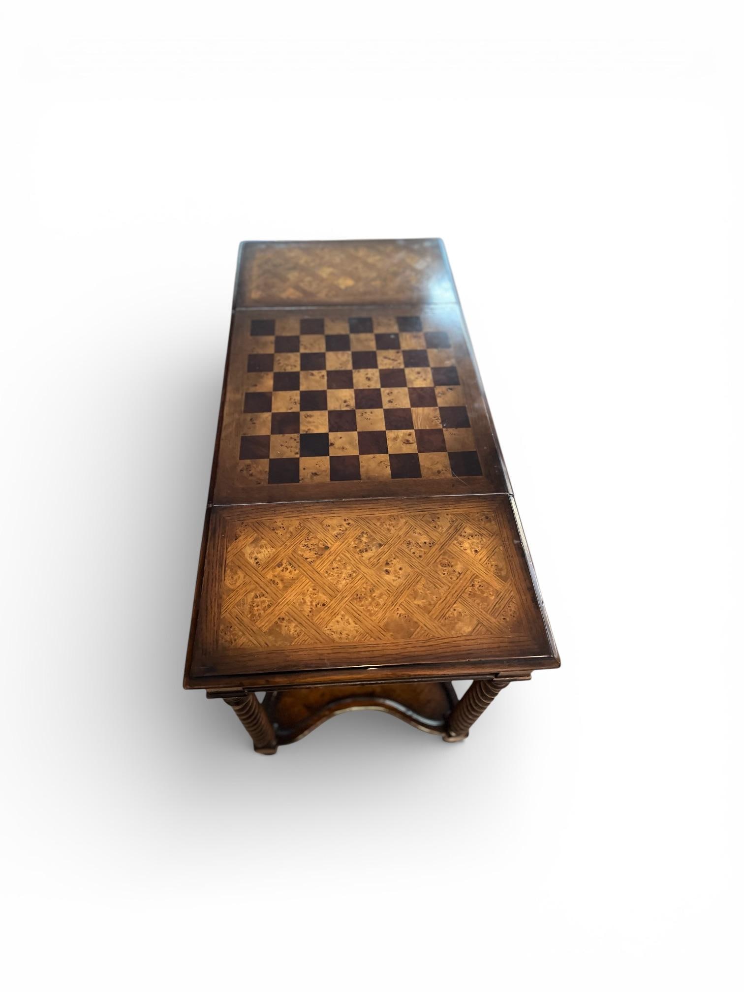 Vintage Bombay Company Parquetry Game Table - 9