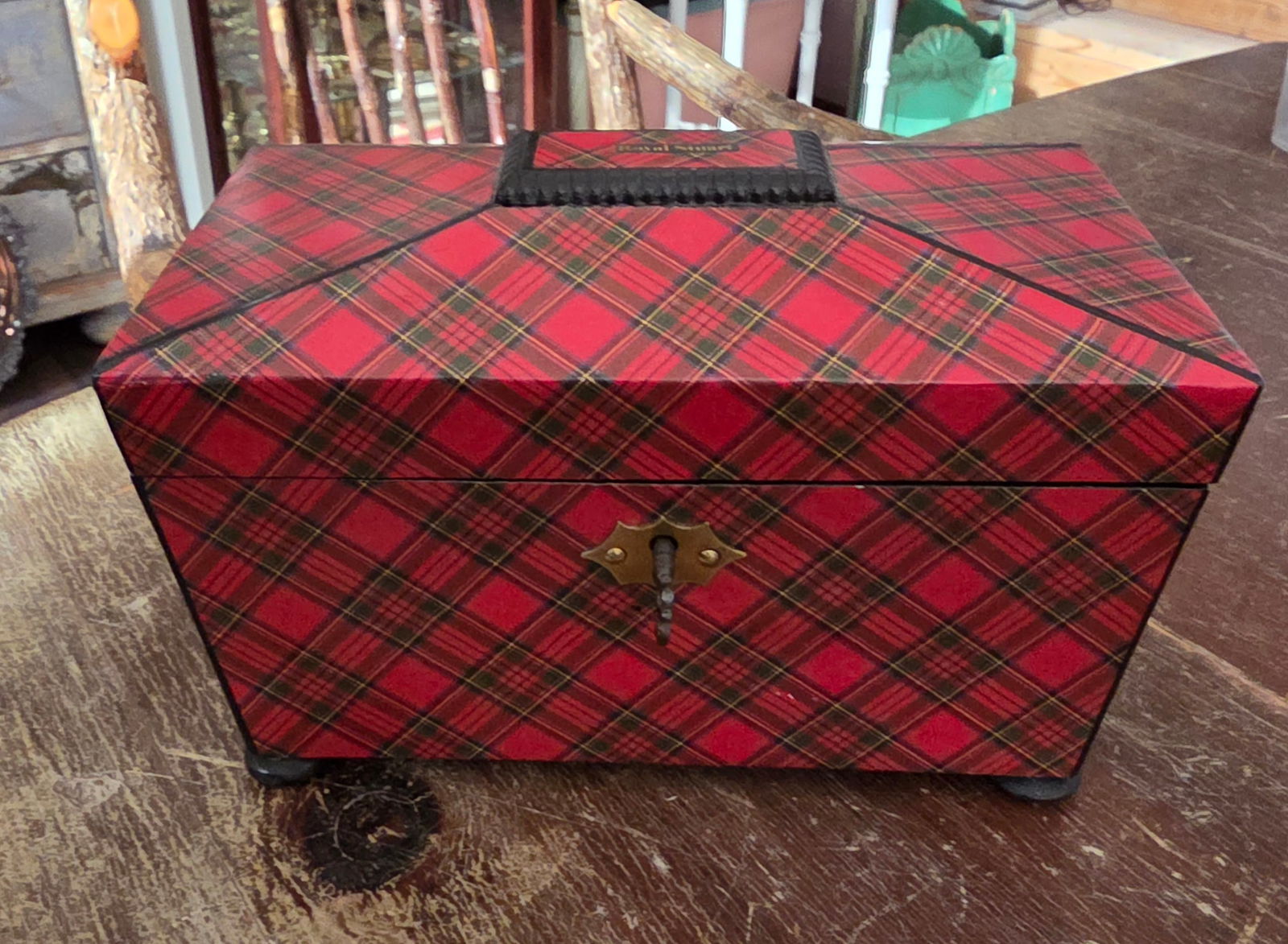 19th Century Tartan Ware Tea Caddy - 3