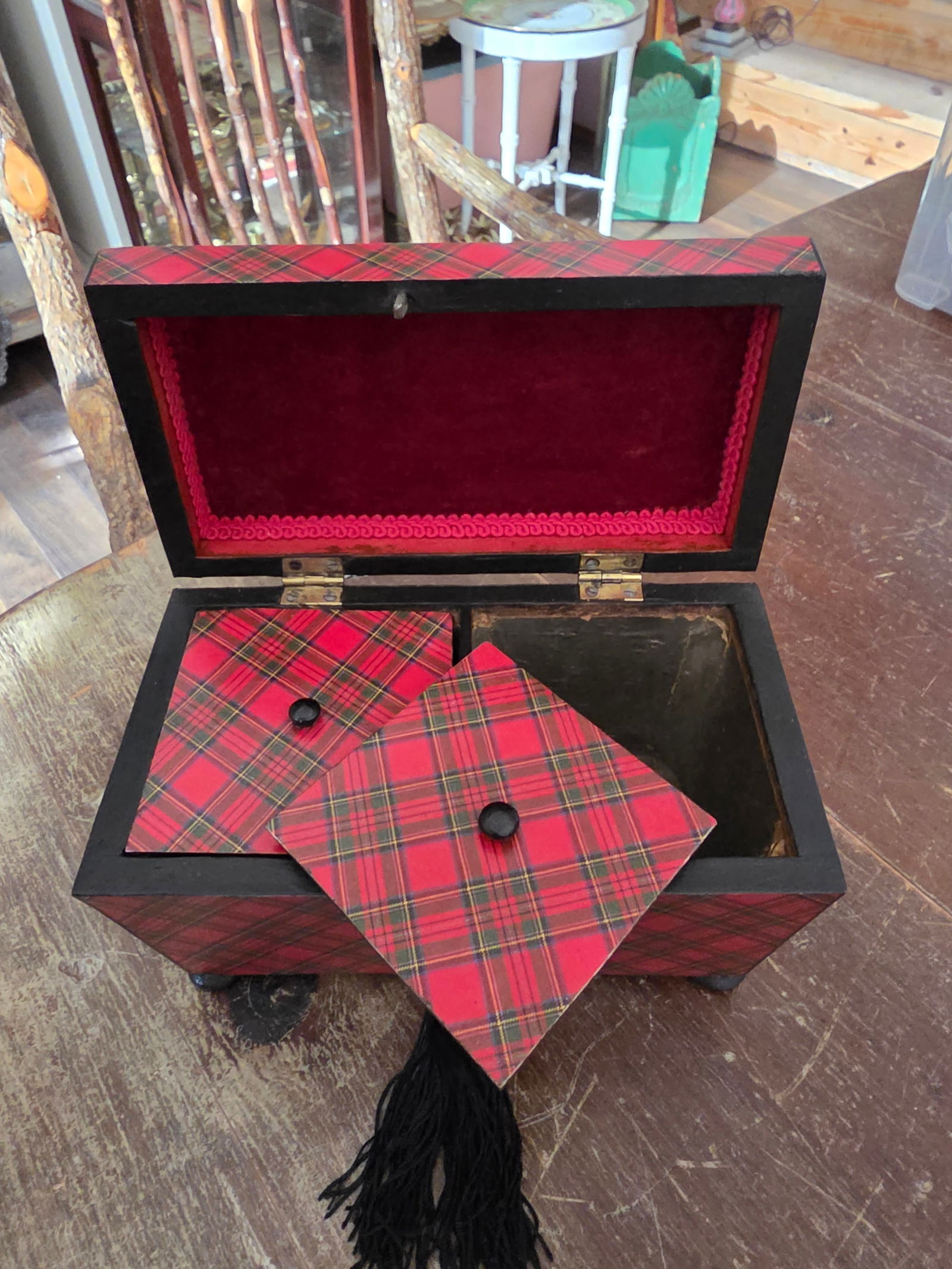 19th Century Tartan Ware Tea Caddy - 4