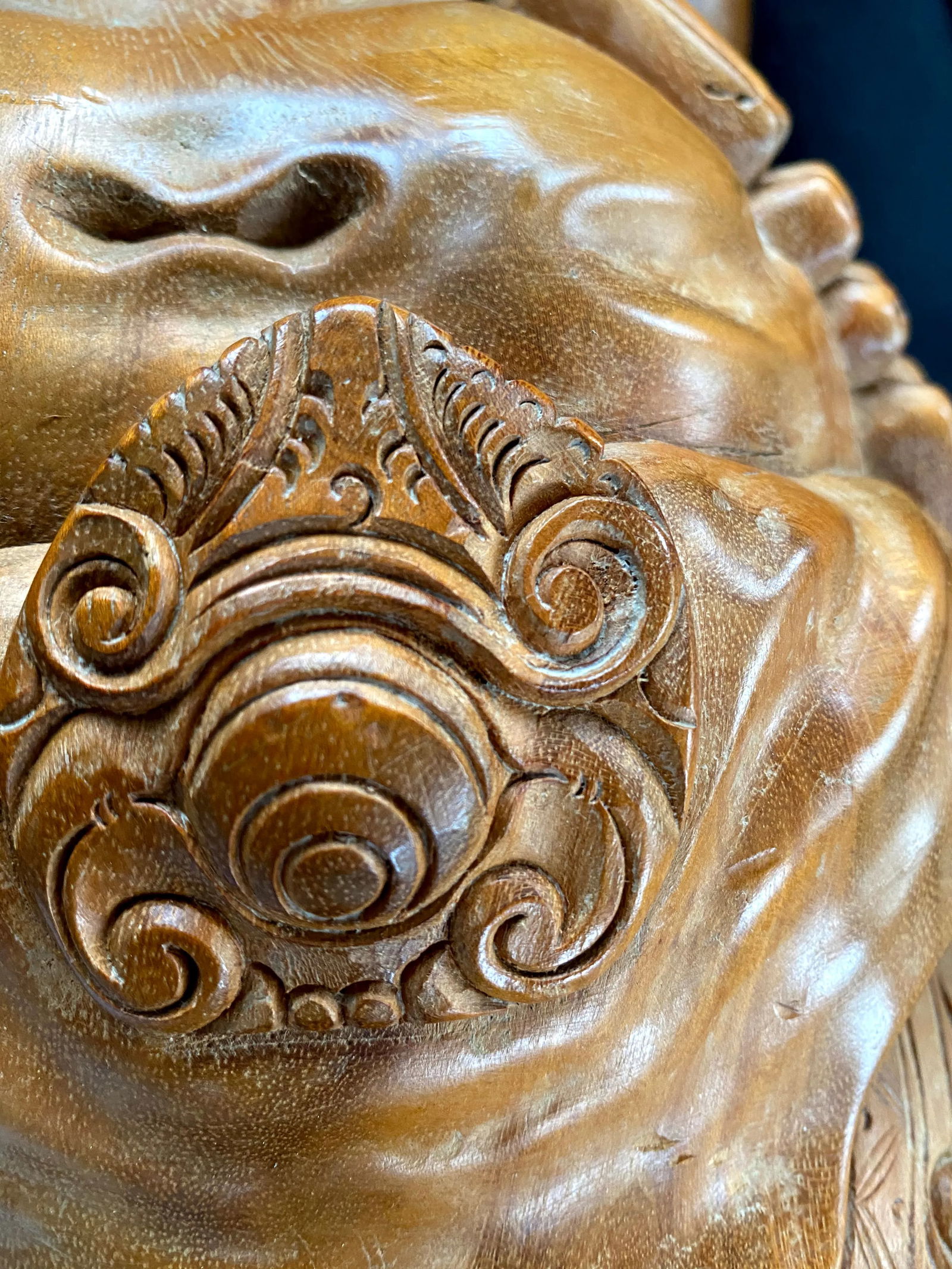 Large Ganesha Elephant God Carved Mango Wood Sculptures - a Pair - 9