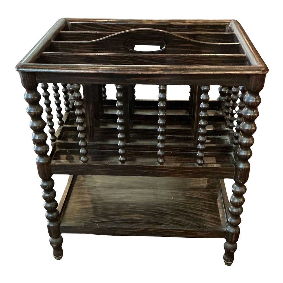 Antique Mahogany Newspaper or Magazine Rack (1 of 6)