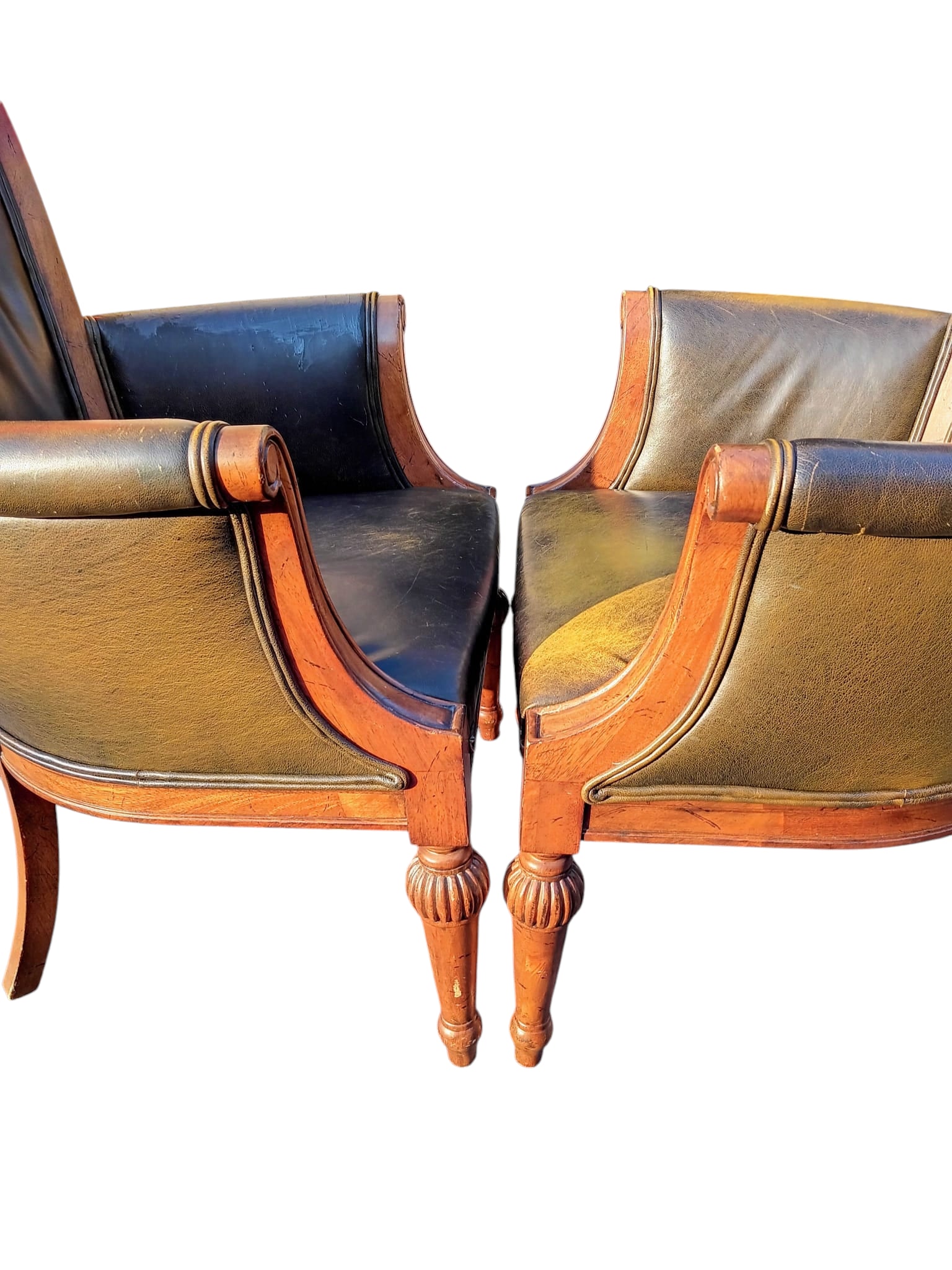 Elevate Your Home With This Exquisite Pair of Limited Edition Side Leather Chairs by Baker Furniture - 6