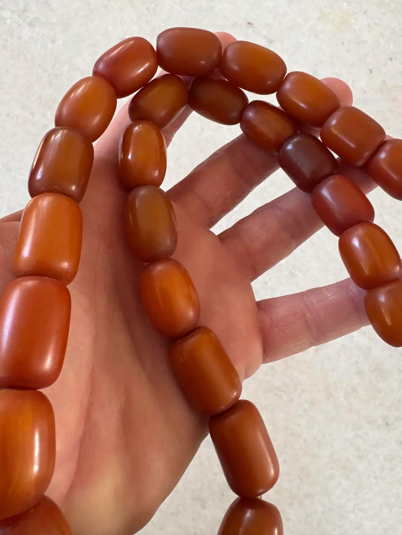 Vintage Copal Amber Beaded Necklace - 2
