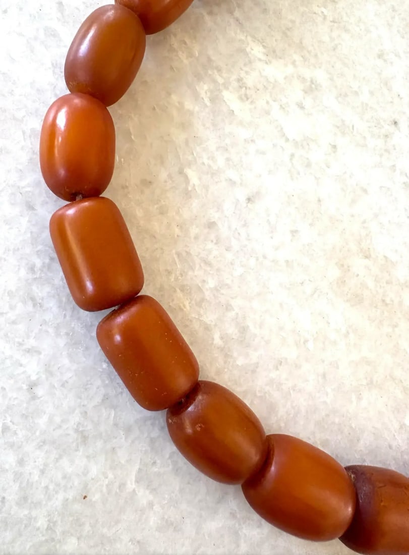 Vintage Copal Amber Beaded Necklace - 3