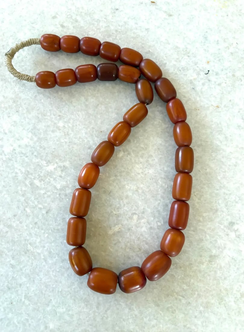 Vintage Copal Amber Beaded Necklace - 4