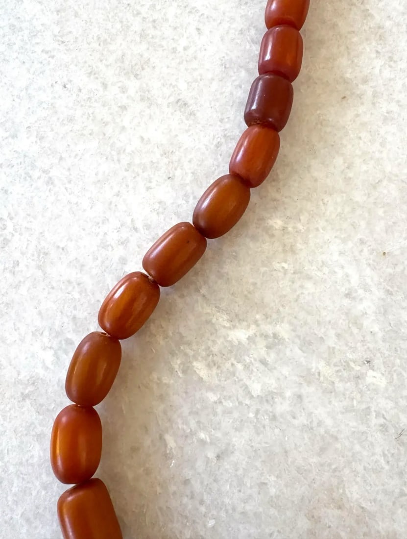 Vintage Copal Amber Beaded Necklace - 5