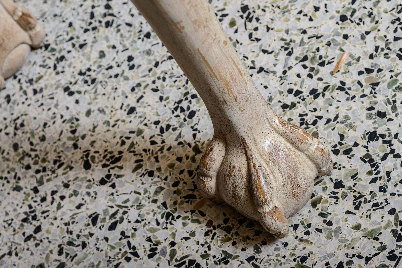 Marble Top Console With White Marble Top - 6