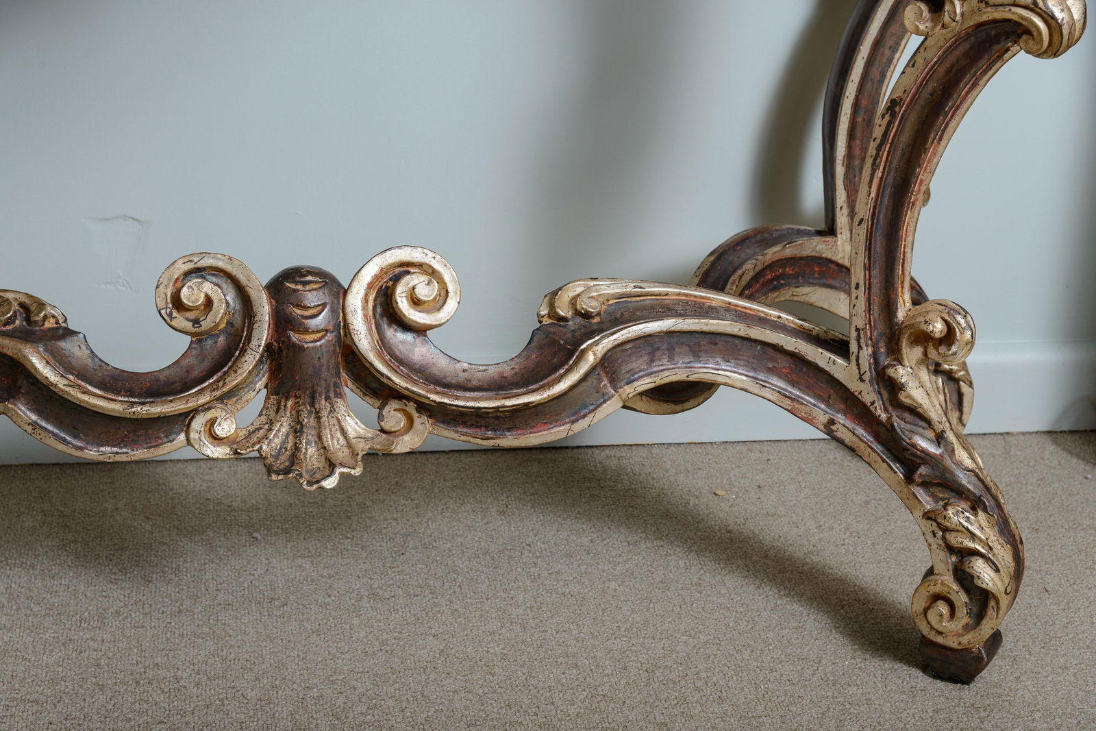 Regency Style Console With Marble Top - 10