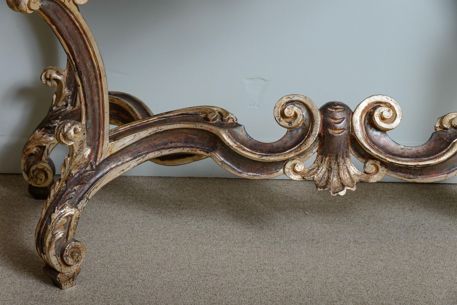 Regency Style Console With Marble Top - 12