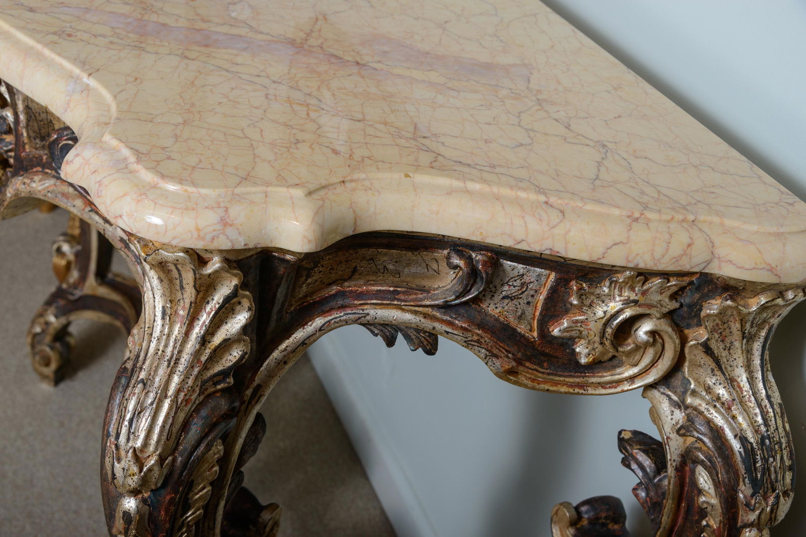 Regency Style Console With Marble Top - 3
