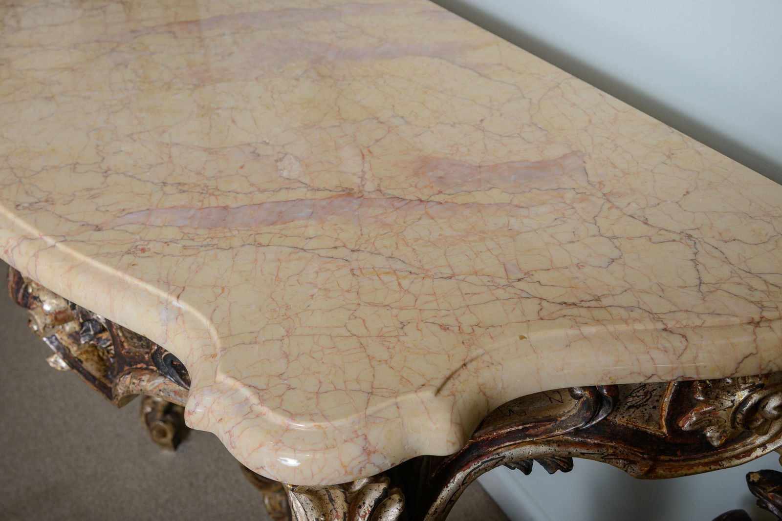 Regency Style Console With Marble Top - 4