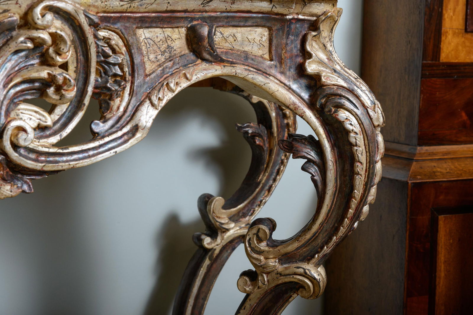 Regency Style Console With Marble Top - 5