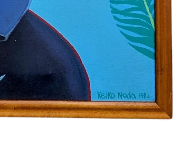 1980s Oil Painting Portrait of Women in Gentlemen's Attire by Keiko Noda - 10