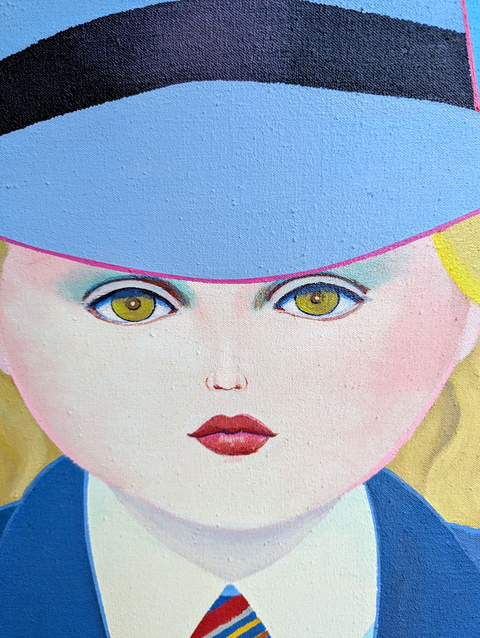 1980s Oil Painting Portrait of Women in Gentlemen's Attire by Keiko Noda - 3