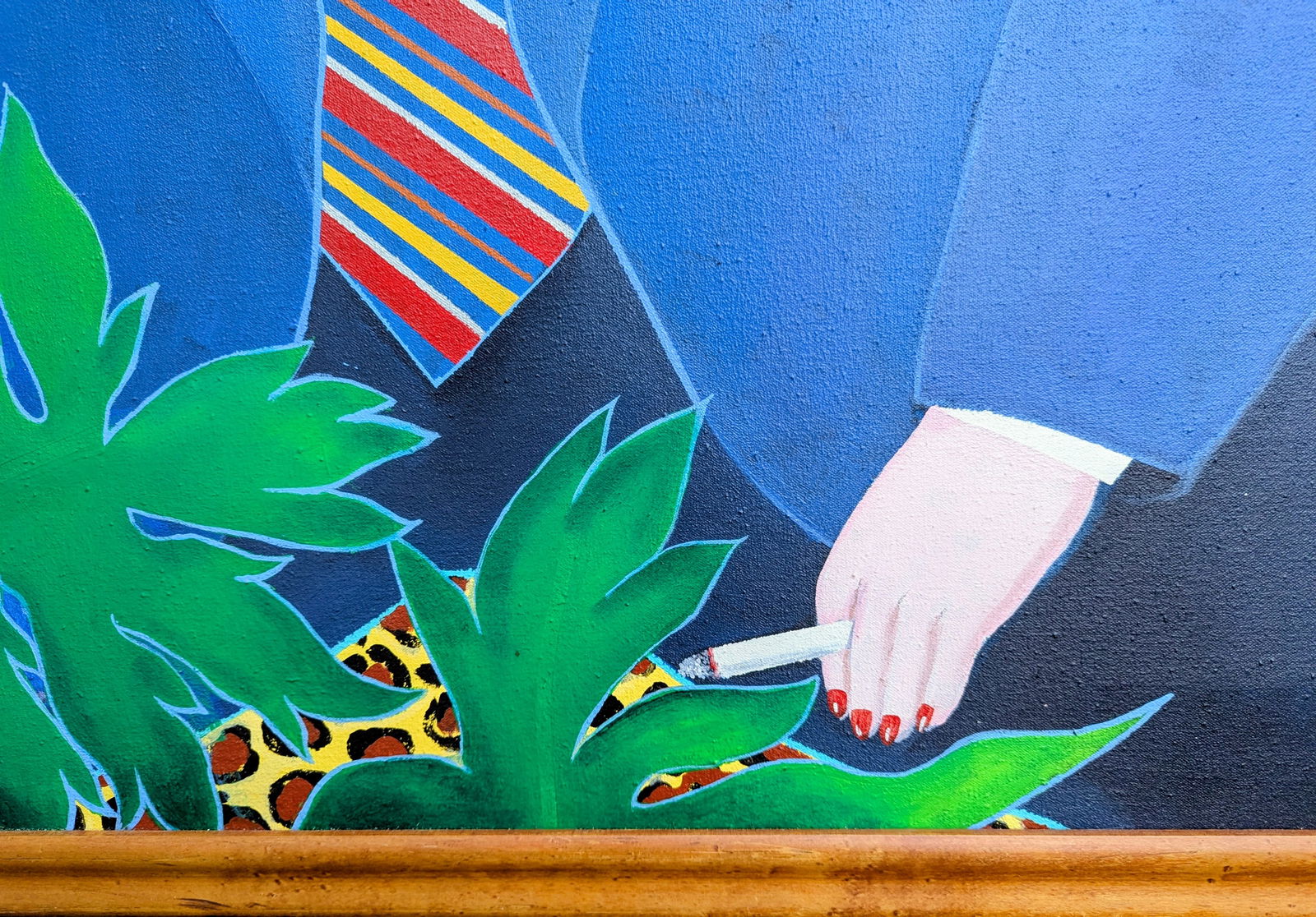 1980s Oil Painting Portrait of Women in Gentlemen's Attire by Keiko Noda - 4