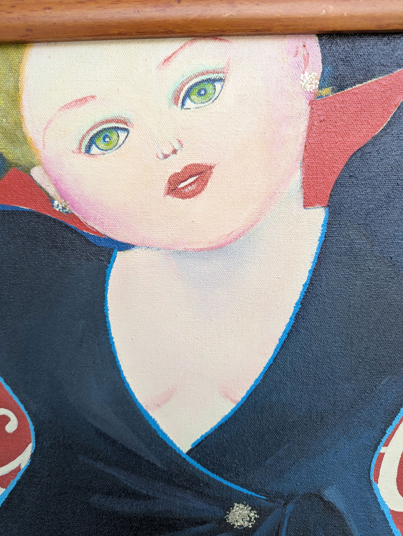 1980s Oil Painting Portrait of Women in Gentlemen's Attire by Keiko Noda - 7