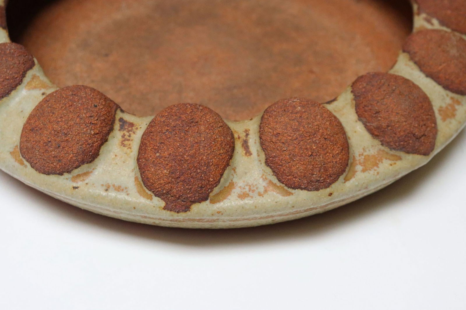 Large Mid-Century Modern Glazed Terracotta Planter With Saucer by Deanna Nichols - 12