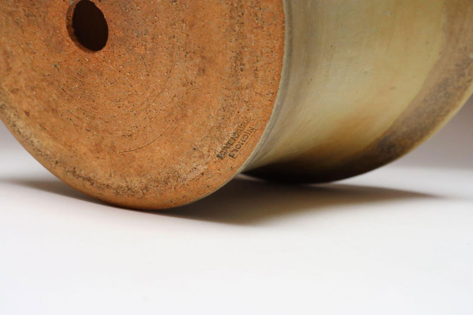 Large Mid-Century Modern Glazed Terracotta Planter With Saucer by Deanna Nichols - 16