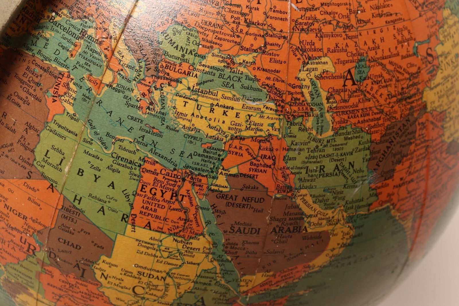 Mid-Century American Modern Illuminated 12" Library Globe by Replogle - 10