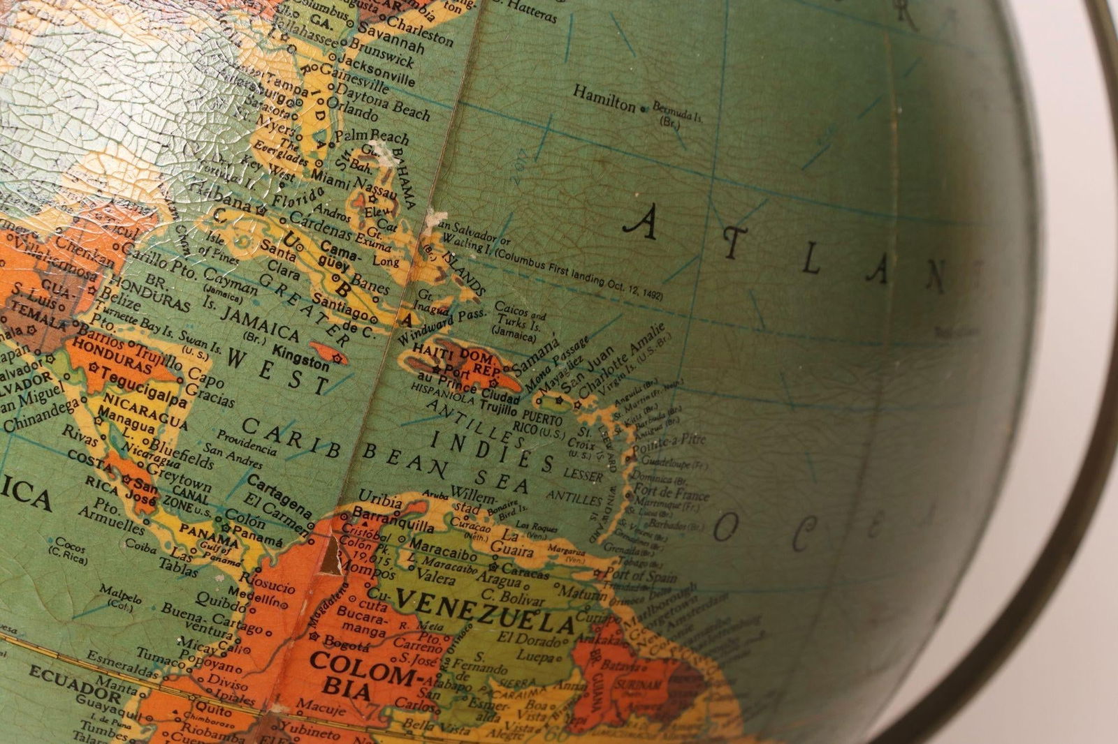 Mid-Century American Modern Illuminated 12" Library Globe by Replogle - 12