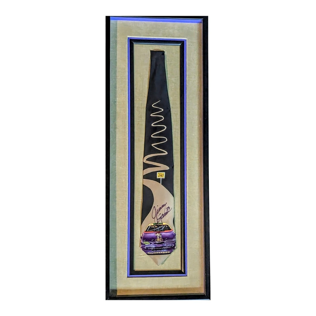 Vintage Nascar Tie Signed by Jimmy Spencer: Jimmy Spencer (born February 15, 1957) is an American former professional stock car racing driver, team owner, and television commentator, renowned in NASCAR circles as "Mr. Excitement" for his