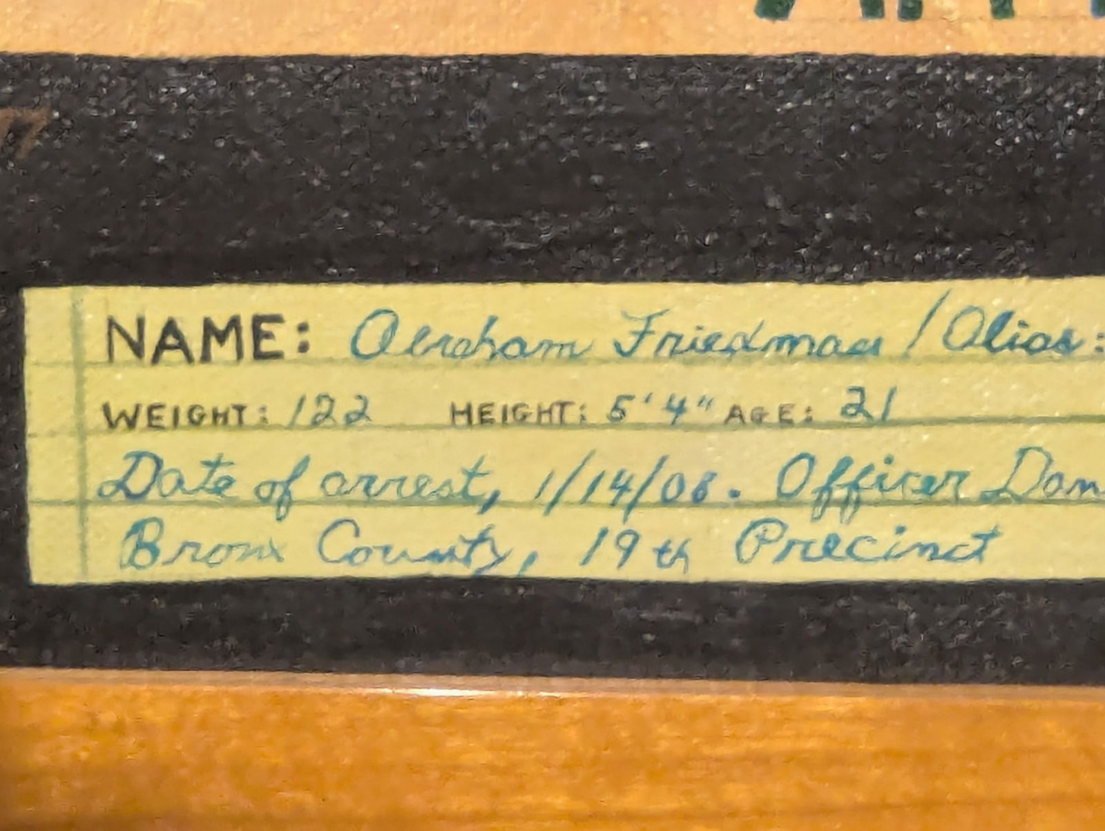 Mid 20th Century Larry Zingale Original Acrylic Painting of New York Mobster Abraham Friedman Wanted - 5