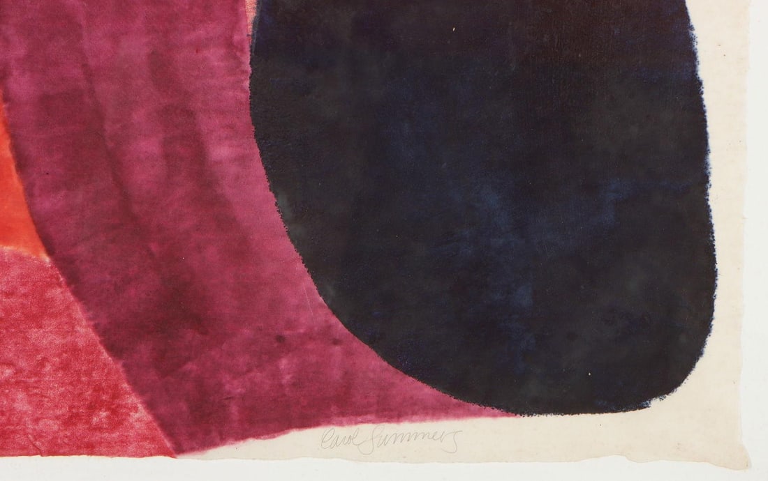 1970s Large 51" Original Signed Carol Summers "Rocky Mountains" Woodcut Print - 5