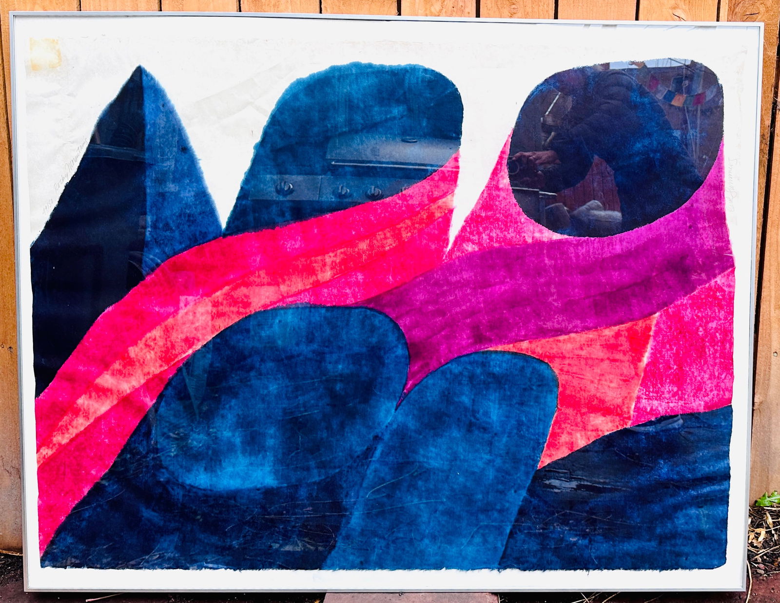 1970s Large 51" Original Signed Carol Summers "Rocky Mountains" Woodcut Print - 6